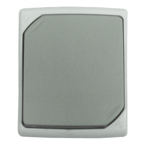 Bouton Poussoir Gris Clair - Ip54