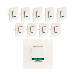 Lot De 10 Boutons Poussoir Voyant Borne-auto Vis + Griffes Blanc - Diwone