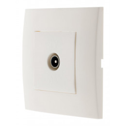 Prise Tv Prêt À Poser - Blanc - Simplea