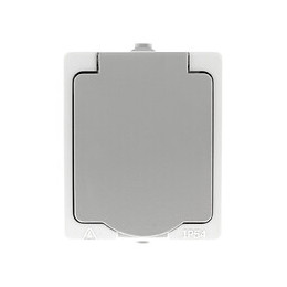 Prise 2p+t 16a Gris Clair Ip54 - Akya