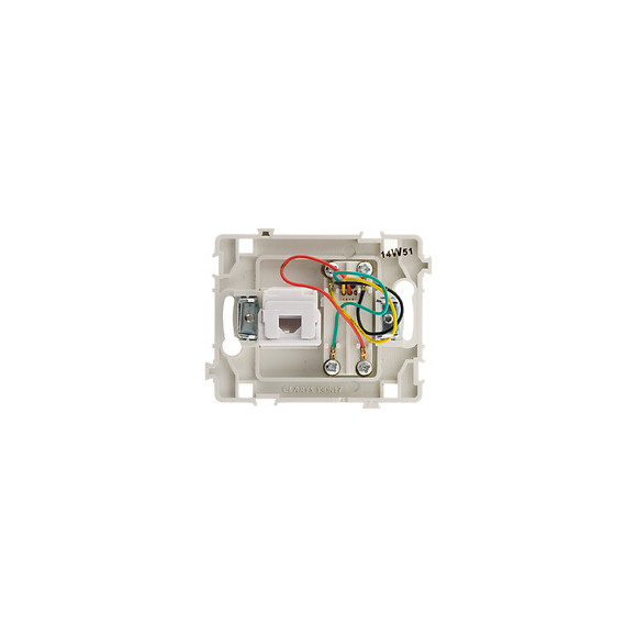 Prise Rj11 + Rj45 Nu Blanc - Clarys