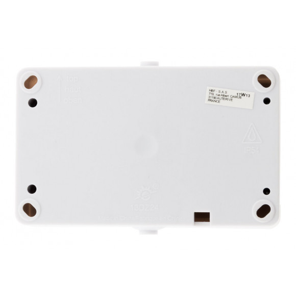 Va-et-vient + Prise 2p+t Ip54 - Gris Clair