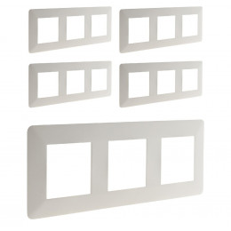 Lot De 5 Triples Plaques De Finition Horizontales Blanches - Artezo
