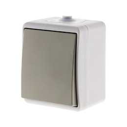 Poussoir Mini Ip54 Gris Clair