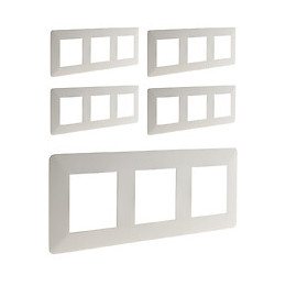 Lot De 5 Triples Plaques De Finition Horizontales Blanches - Artezo