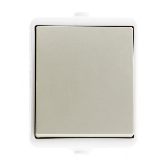 Poussoir Mini Ip54 Gris Clair