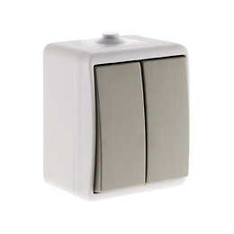 Va-et-vient Double Ip54 - Gris Clair