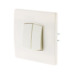 Double Va Et Vient Borne-auto Vis + Griffes Blanc - Diwone