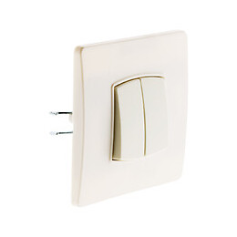 Double Va Et Vient Borne-auto Vis + Griffes Blanc - Diwone