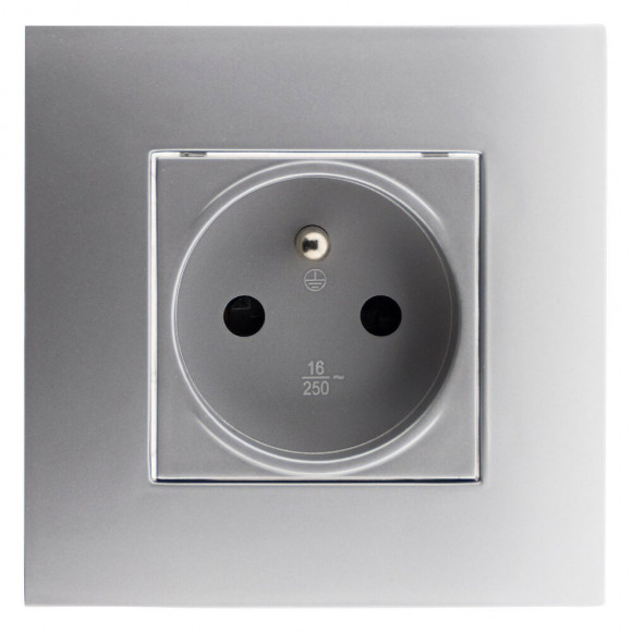 Prise 2p+t Connexion Auto. Prêt À Poser - Silver - Simplea