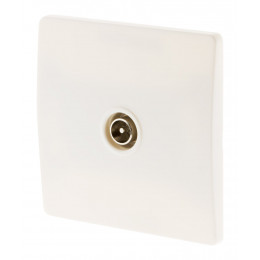 Prise Tv Ø9,52 Vis + Griffes Blanc - Diwone