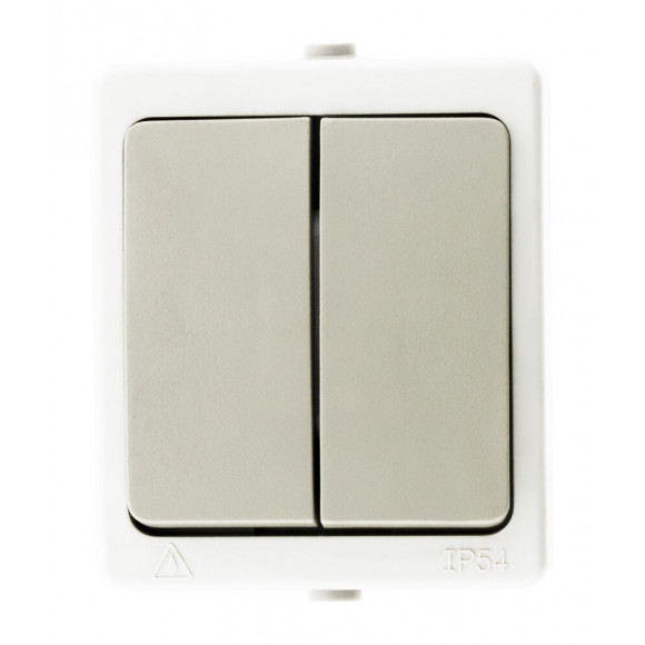 Va-et-vient Double Gris Clair Ip54 - Akya