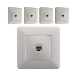 Lot De 5 Prises Rj45 Blanc - Artezo