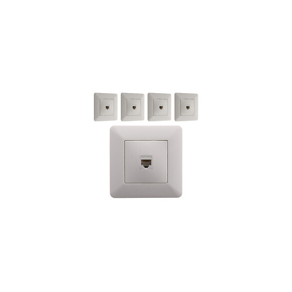 Lot De 5 Prises Rj45 Blanc - Artezo