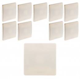 Lot De 10 Plaques Cache Boîtes 75x 75 Vis + Griffes Diwone Blanc - Diwone