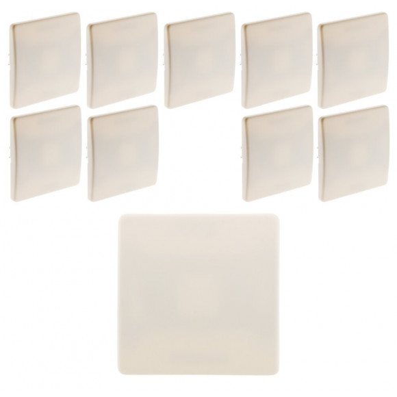 Lot De 10 Plaques Cache Boîtes 75x 75 Vis + Griffes Diwone Blanc - Diwone