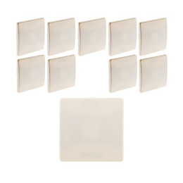 Lot De 10 Plaques Cache Boîtes 75x 75 Vis + Griffes Diwone Blanc - Diwone