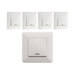 Lot De 5 Interrupteurs Va & Vient À Voyant 10a Blanc - Artezo