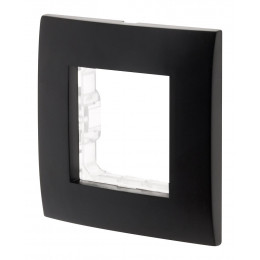 Plaque Noire Mat Simple Avec Support Transparent - Simplea
