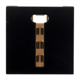 Prise Tel. 8 Plots - Moteur Seul - Noir  - Simplea