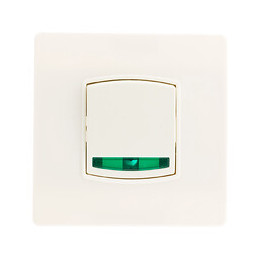 Bouton Poussoir Voyant Borne-auto Vis + Griffes Blanc - Diwone