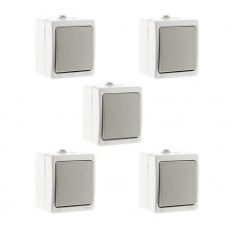 Va-et-vient Simple Gris Clair Ip54 - Akya