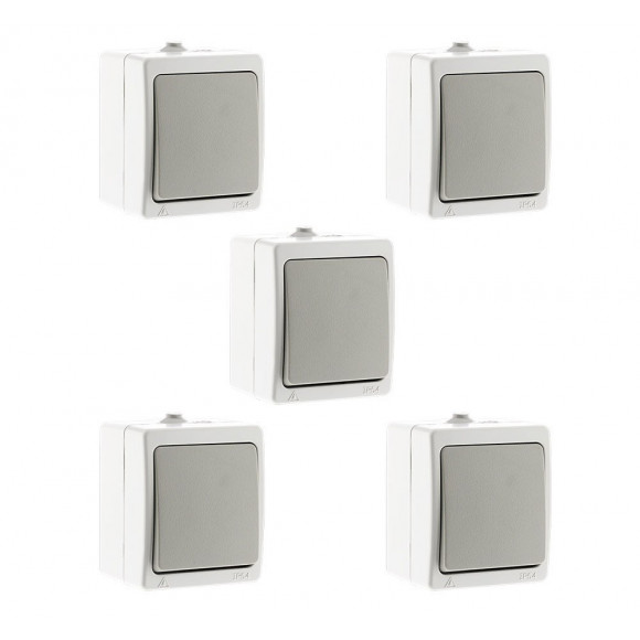 Va-et-vient Simple Gris Clair Ip54 - Akya