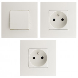 Lot De 1 Va-et-vient + 2 Prises Monté Blanc - Clarys