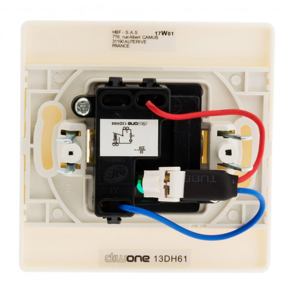 Bouton Poussoir Voyant Borne-auto Vis + Griffes Blanc - Diwone