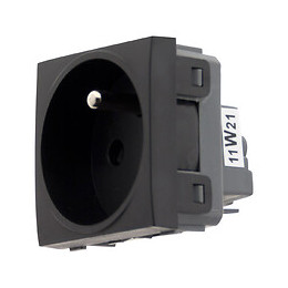 Prise 2p+t Connexion Auto. - Moteur Seul -  Noir - Simplea