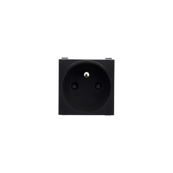 Prise 2p+t Connexion Auto. - Moteur Seul -  Noir - Simplea