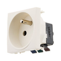 Prise 2p+t Connexion Auto. - Moteur Seul -  Blanc - Simplea