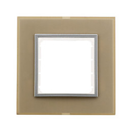 Plaque Crystal + 1 Support Transp. - Couleur Beige - Simplea