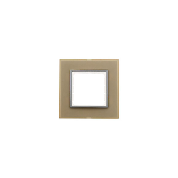 Plaque Crystal + 1 Support Transp. - Couleur Beige - Simplea