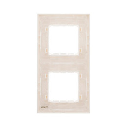 Plaque Blanc Double Mat + 2 Supports Transp. + Griffes - Simplea