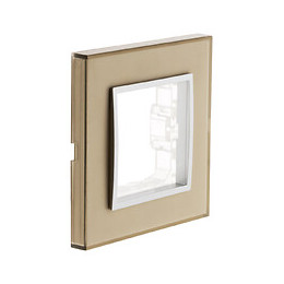Plaque Crystal + 1 Support Transp. - Couleur Beige - Simplea