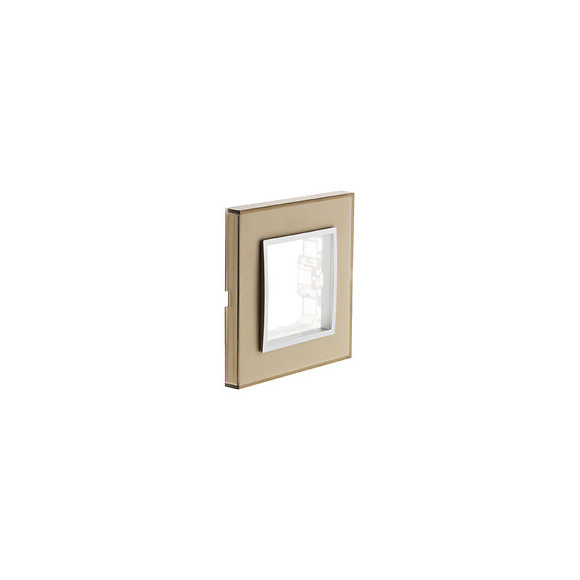 Plaque Crystal + 1 Support Transp. - Couleur Beige - Simplea