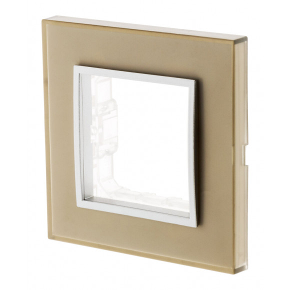 Plaque Crystal + 1 Support Transp. - Couleur Beige - Simplea