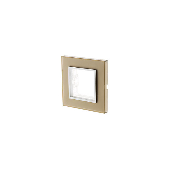 Plaque Crystal + 1 Support Transp. - Couleur Beige - Simplea