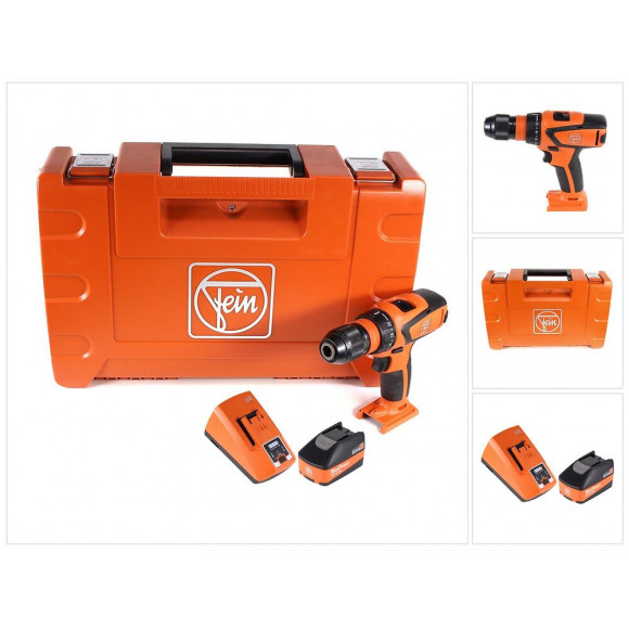 Fein Ascm 18 Qsw Perceuse Visseuse Sans Fil 4-vitesses 18v 40nm ( 71161264000 ) Set + Coffret De Transport + 1x Batterie 5,2 Ah