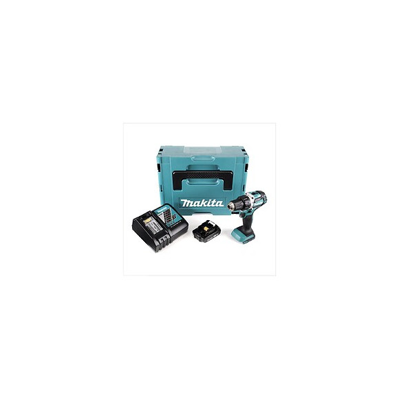 Makita Ddf 484 Ra1j 18 V Perceuse Visseuse Sans Fil Brushless 54 Nm Avec Boîtier Makpac + 1x Batterie Bl 1820 2,0 Ah + Chargeu