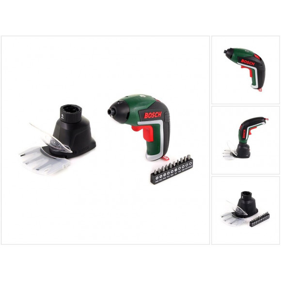 Bosch Ixo V 3,6 V Visseuse Sans Fil Pour Jardin ( 06039a800a ) + Cisaille À Gazon + Cisaille À Arbuste + Batterie + Câble De