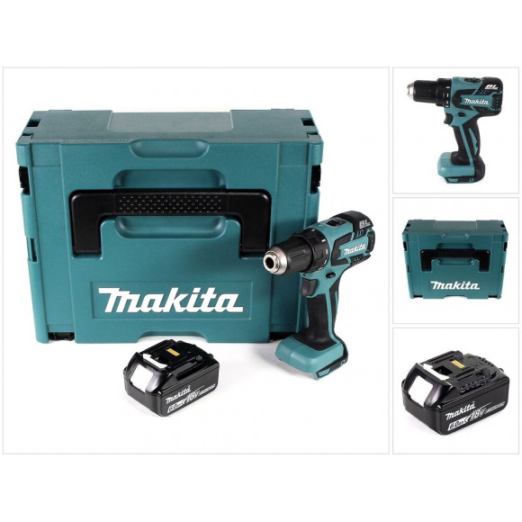 Makita Ddf 459 G1j 18 V Li-ion Perceuse Visseuse Sans Fil + Coffret Makpac + 1 X Batterie 6,0 Ah - Sans Chargeur