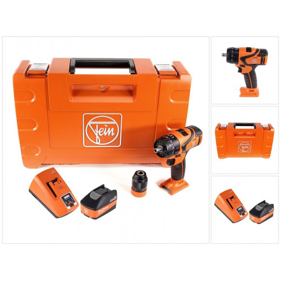 Fein Abs 18 Q Perceuse-visseuse Sans Fil 18v 60nm Interface Quickin ( 71132264000 ) + Coffret De Transport + 1 X Batterie High 