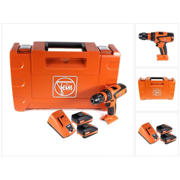 Fein Ascm 18 Qsw Perceuse Visseuse Sans Fil 4-vitesses 18v 40nm ( 71161264000 ) Set + Coffret De Transport + 2x Batteries 3,0 A
