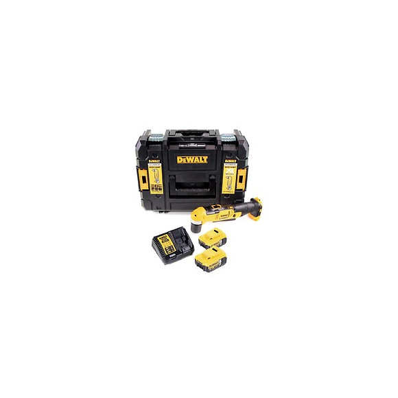 Dewalt Dcd 740 P2 18 V Li-ion Perceuse D'angle Sans Fil + Malette De Transport Tstak Ii + 2 X Batteries 5,0 Ah + Chargeur