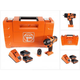 Fein Abs 18 Q Perceuse-visseuse Sans Fil 18v 60nm Interface Quickin ( 71132264000 ) + Coffret De Transport + 2x Batteries 3,0 A