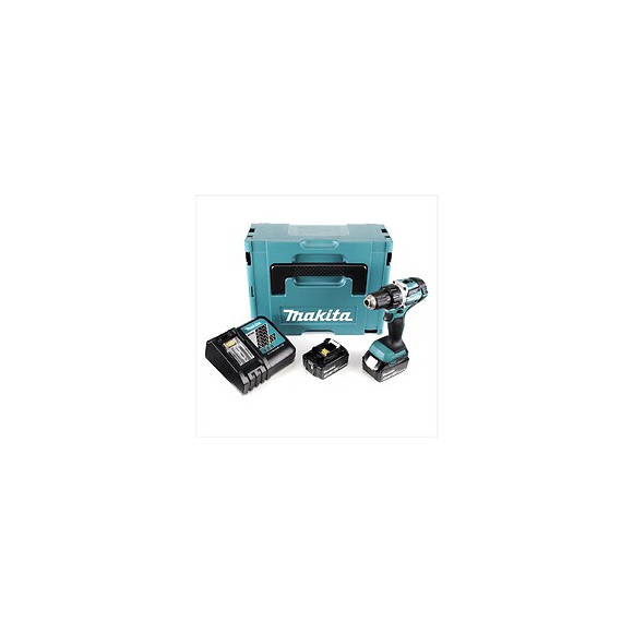 Makita Ddf 484 Rfj 18 V Perceuse Visseuse Sans Fil Brushless 54 Nm Avec Boîtier Makpac + 2x Batteries Bl1830 3,0 Ah + Chargeur