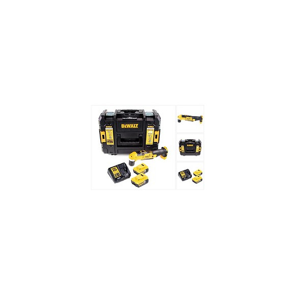 Dewalt Dcd 740 P2 18 V Li-ion Perceuse D'angle Sans Fil + Malette De Transport Tstak Ii + 2 X Batteries 5,0 Ah + Chargeur