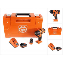 Fein Abs 18 Q Perceuse-visseuse Sans Fil 18v 60nm Interface Quickin ( 71132264000 ) + Coffret De Transport + 1 X Batterie 3,0 A